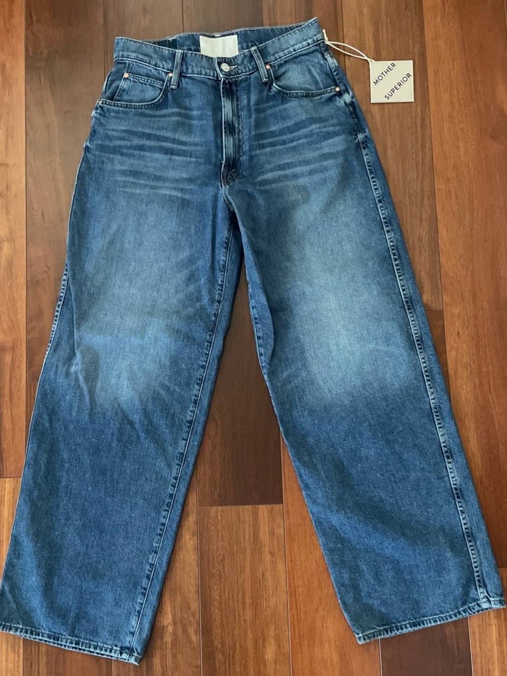 MOTHER Relaxed Wide-Leg Men's Denim Jeans in Blue